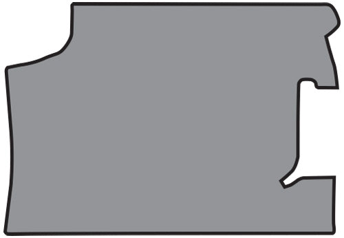 1966 Chevelle Trunk Mat, Original Style Vinyl / Rubber with Crowsfeet / Crosshatch Pattern, Angle 3