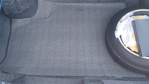 1966 Chevelle Trunk Mat, Original Style Vinyl / Rubber with Crowsfeet / Crosshatch Pattern, Angle 4