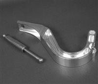 1966 - 1967 Chevelle Custom Billet Aluminum Trunk Lid Hinge Set, Raw Natural Finish, Angle 2