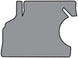 1968 - 1969 Chevelle Trunk Mat, Original Style Vinyl / Rubber with Gray Herringbone Pattern, Angle 3