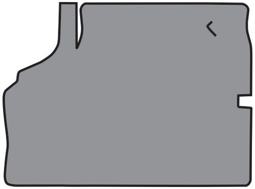 1971 - 1972 Chevelle Trunk Mat, Original Style Vinyl / Rubber with Gray Herringbone Pattern, Angle 3