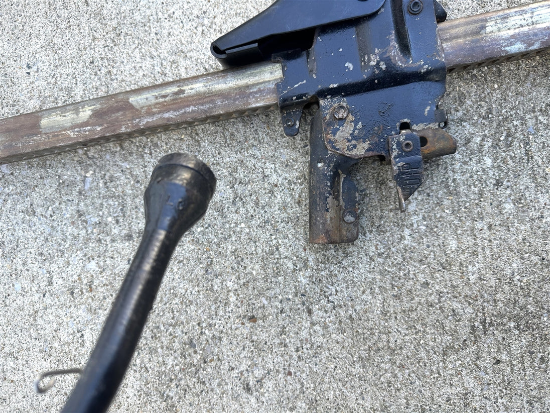 1971 - 1972 Chevelle Trunk Bumper Jack Mast Assembly Kit, Original GM Used, Angle 3