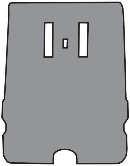 1968 - 1972 Nova Trunk Mat, Original Style Vinyl / Rubber with Gray Herringbone Pattern, Angle 3