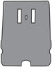 1968 - 1972 Nova Trunk Mat, Original Style Vinyl / Rubber with Gray Herringbone Pattern, Angle 3