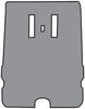1968 - 1972 Nova Trunk Mat, Original Style Vinyl / Rubber with Gray Herringbone Pattern, Angle 3