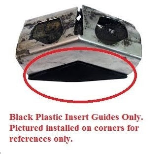 1969 - 1972 Roof Rail Weather Strip Channel Corner Connector Black Plastic Insert Trim Window Guides ( PAIR ), Angle 2