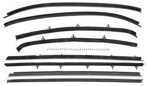 1968 Chevelle Hardtop Coupe Window Felt Kit Inner and Outer OE Style, 8 Piece Set