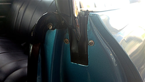 1966 - 1967 Chevelle Door Jamb Quarter "U" Rubber Seals, Pair, Hardtop and Convertible, Angle 2