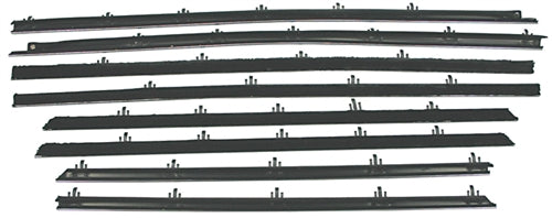 1966 - 1967 Chevelle 4-Door Hardtop Window Felt Kit Inner and Outer OE Style, 8 Piece Set