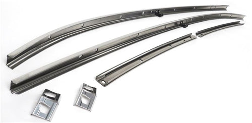 1968 Chevelle Stainless Steel Roof Rail Weatherstrip Channels Set