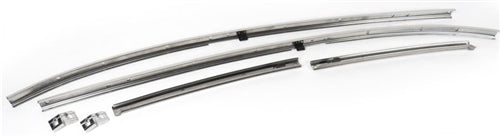 1969 Chevelle Stainless Steel Roof Rail Weatherstrip Channels Set, Angle 2