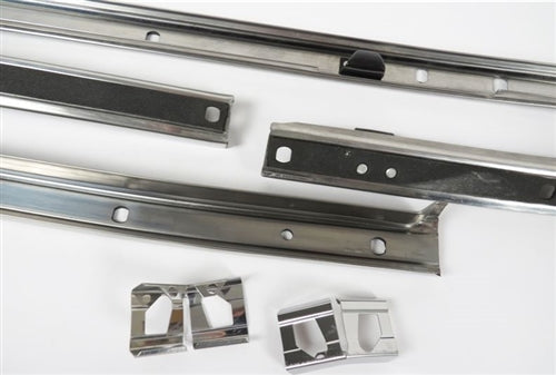 1969 Chevelle Stainless Steel Roof Rail Weatherstrip Channels Set, Angle 3