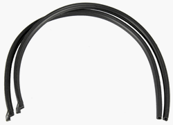 1968 Chevelle Vent Window Glass Run Vertical Channel Rubber Weatherstrips, Pair