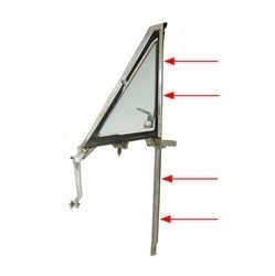 1968 - 1972 Nova Vent Window Vertical Channels, Pair, Angle 2