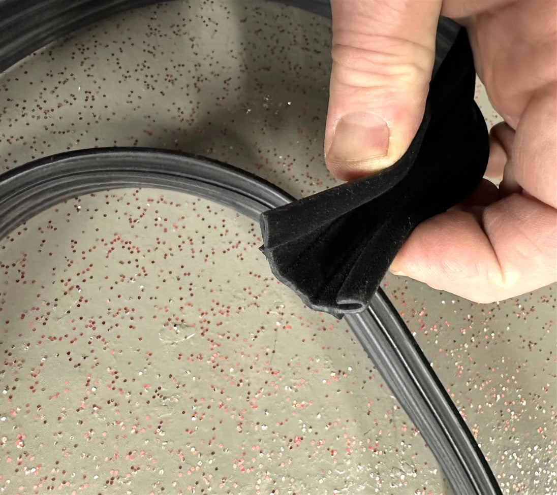 1968 - 1974 Nova Door Glass Felt Liner, Pair, Angle 2