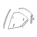 1968 - 1972 Nova Rear Quarter Glass Weatherstrip Kit, Includes Front, Top, and Back For Both Quarter Windows, Angle 3
