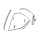 1968 - 1972 Nova Rear Quarter Glass Weatherstrip Kit, Includes Front, Top, and Back For Both Quarter Windows, Angle 3
