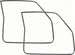 1968 - 1974 Nova Door / Roof Weatherstrips, 2 Door, Pair
