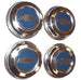 1971 - 1972 Chevelle 5 Spoke Wheel Center Caps Set with Raised Embossed Bowtie