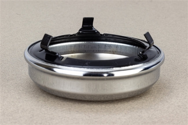 1971 - 1972 Chevelle 5 Spoke Wheel Center Caps Set with Raised Embossed Bowtie, Angle 3