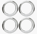 15 X 8 Chevy Rally Wheel Trim Rings, Replacement Style with Rounded Smooth Edge, Set 4