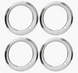 15 X 8 Chevy Rally Wheel Trim Rings, Replacement Style with Rounded Smooth Edge, Set 4