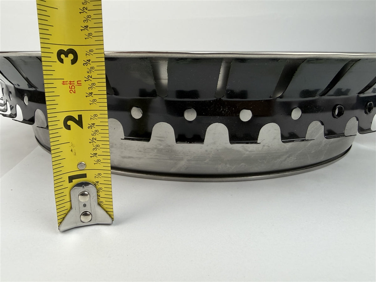 15 X 8 Chevy Rally Wheel Trim Rings, Replacement Style with Rounded Smooth Edge, Set 4, Angle 5