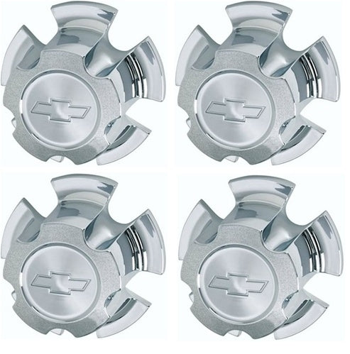 Six Hole Rally Wheel Center Caps, Plastic, Set of 4