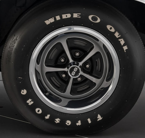 Stainless Capped Five Spoke SS Rims and Super Sport Wheels Lug Nut, Each, Angle 2