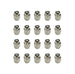 Stainless Capped Five Spoke SS Rims and Super Sport Wheels Lug Nuts Set, 20 Pieces
