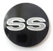1969 - 1970 Chevelle and Nova Center Cap Sticker Decal with RAISED Silver "SS" Logo, 1 3/4 Inch, OE Style