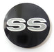 1969 - 1970 Chevelle and Nova Center Cap Sticker Decal with RAISED Silver "SS" Logo, 1 3/4 Inch, OE Style