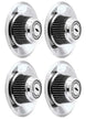 Rally Wheel Center Caps Set With Inner Recessed Bow-Tie