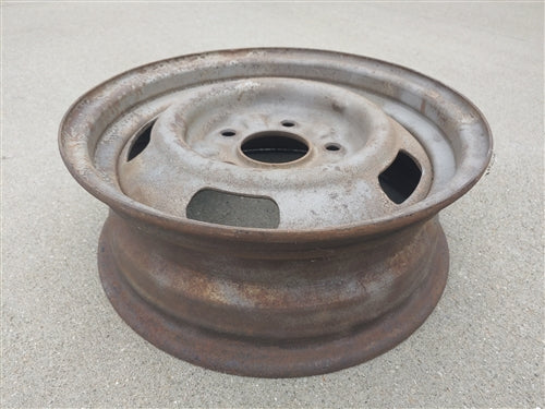 1967 Nova 14 X 5 Disc Brake DA Coded Chevy Rally Wheel Rim, Used GM Each, Angle 5