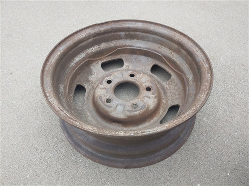 1967 Nova 14 X 5 Disc Brake DA Coded Chevy Rally Wheel Rim, Used GM Each, Angle 6
