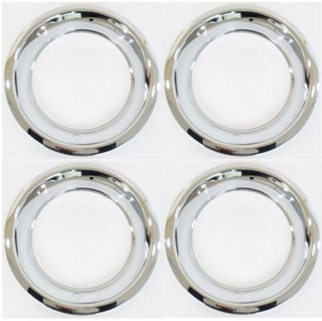15 X 7 Wheel Trim Ring, Rally Wheel Style Round Smooth Edge, Set of Four