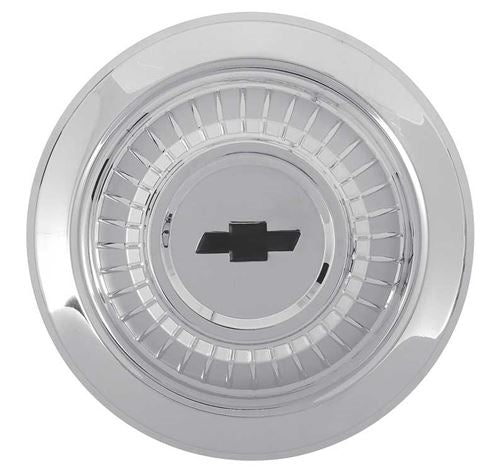 1967 Chevelle Dog Dish Poverty Hubcap Set, 4 Piece Wheel Center Cap Kit, Angle 3