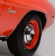 1968 - 1970 Chevelle and Nova Dog Dish Poverty Hubcap Set, 4 Piece COPO Wheel Center Cap Kit, Angle 2