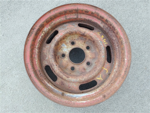 1969 - 1970 Nova 14 X 7 YJ Coded Chevy Rally Wheel Rim, Used GM Each, Angle 6