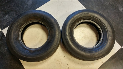 Firestone Wide Oval G70 X 14 Tires, Used Vintage Original Pair, Angle 2