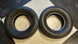 Firestone Wide Oval G70 X 14 Tires, Used Vintage Original Pair, Angle 2