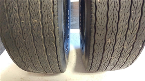 Firestone Wide Oval G70 X 14 Tires, Used Vintage Original Pair, Angle 6