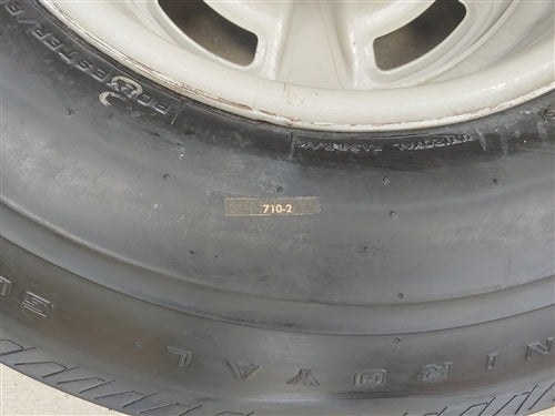 Uniroyal Glasbelt Fastrak Belted White Wall Tire and Rallye Wheel Combo, Used Vintage GM, Angle 10