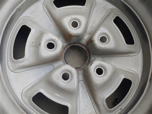 Uniroyal Glasbelt Fastrak Belted White Wall Tire and Rallye Wheel Combo, Used Vintage GM, Angle 11