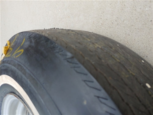 Uniroyal Glasbelt Fastrak Belted White Wall Tire and Rallye Wheel Combo, Used Vintage GM, Angle 8