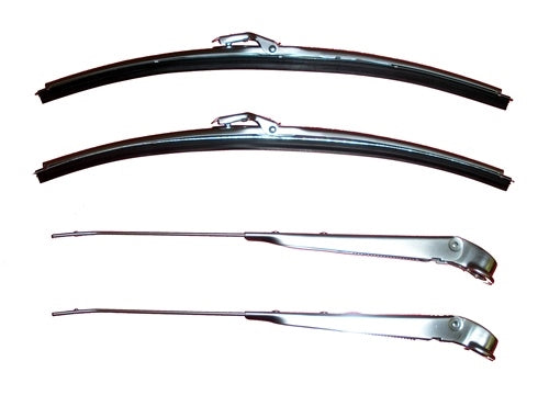 Windshield Wiper Arms and Blades Kit, Brushed Finish