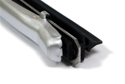 OE Style 16" Windshield Wiper Blade, Brushed Finish for NON-Hidden Wipers, Each, Angle 3