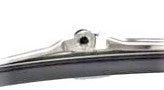 1968 - 1972 Chevelle or 1970 - 1974 Nova Custom Polished Stainless 16" Windshield Wiper Blade for Pin Style Arms, Angle 2