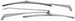 1968 - 1972 Chevelle OE Style BRUSHED FINISH Windshield Wiper Arms and Blades, Set, Angle 3
