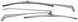 1968 - 1972 Chevelle OE Style BRUSHED FINISH Windshield Wiper Arms and Blades, Set, Angle 3
